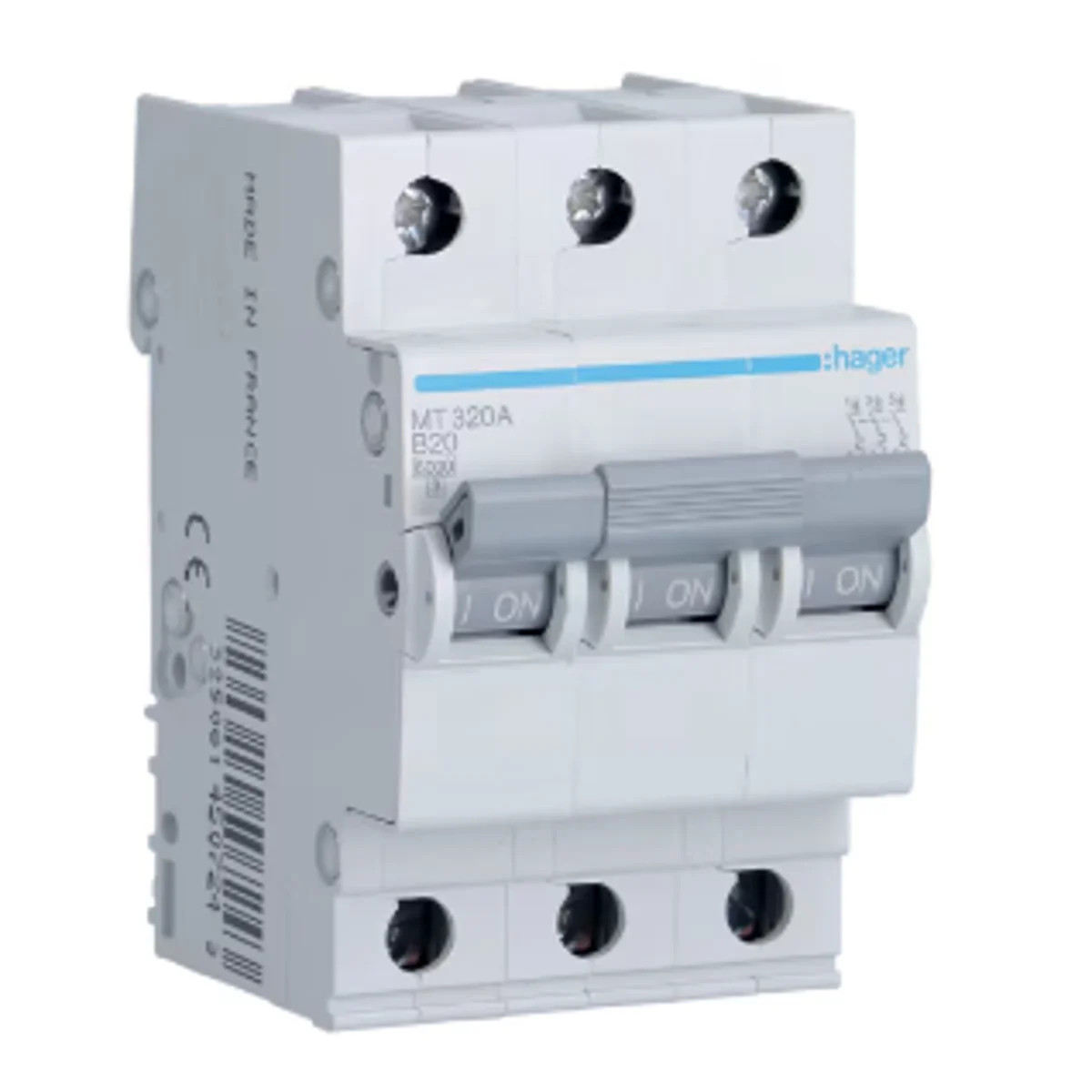 Hager B curve 16A 3P MCB (6KA) | 家居匯